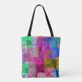 Abstracte kubussen tote bag (Achterkant)