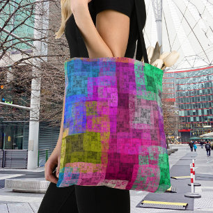 Abstracte kubussen tote bag