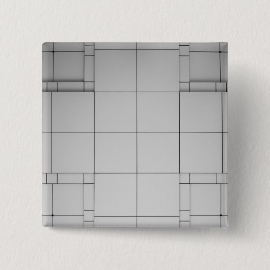 Abstracte kubussen vierkante button 5,1 cm (Voorkant)