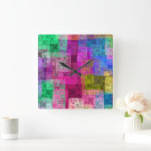 Abstracte kubussen vierkante klok (Huis)