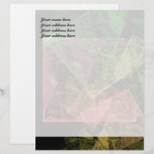 Abstracte Kubusvormige Ruimte Kunst Gepersonaliseerd Briefhoofd (Voorkant / Achterkant)