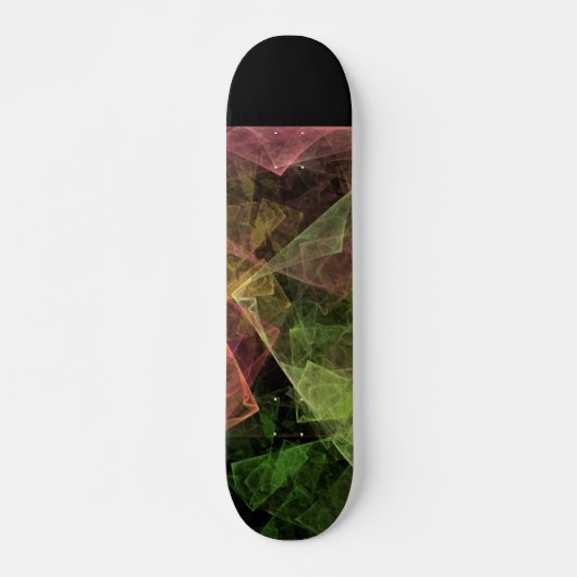 Abstracte Kubusvormige Ruimte Kunst Skateboard (Voorkant)
