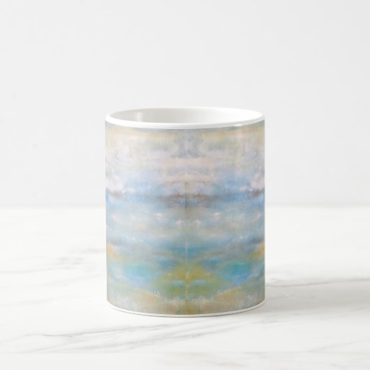 Abstracte kuddebedekking langs de kust koffiemok (Center)