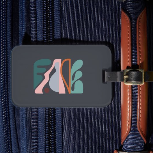 Abstracte kunst 1 bagagelabel (Voorkant Insitu 4)