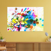 Abstracte kunst 26 verpakt canvas (Insitu (Woonkamer))