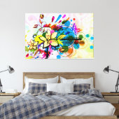 Abstracte kunst 26 verpakt canvas (Insitu (Slaapkamer))