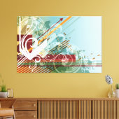 Abstracte kunst 28 gewikkeld doek canvas afdruk (Insitu (Woonkamer))
