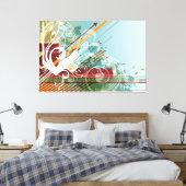 Abstracte kunst 28 gewikkeld doek canvas afdruk (Insitu (Slaapkamer))