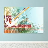 Abstracte Kunst 28 Ingepakt Canvas Afdruk (Insitu (Houten vloer))