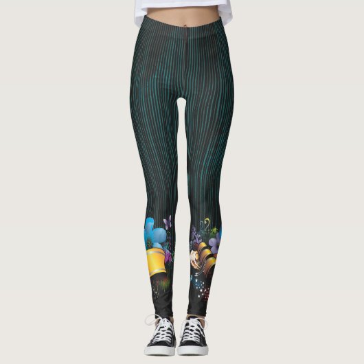 Abstracte Kunst 52 Broek Leggings (Voorkant)