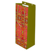 Abstracte Kunst 8 Wijn Cadeautas (Voorkant Gekanteld)