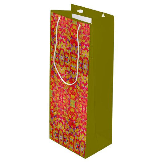 Abstracte Kunst 8 Wijn Cadeautas (Voorkant Gekanteld)