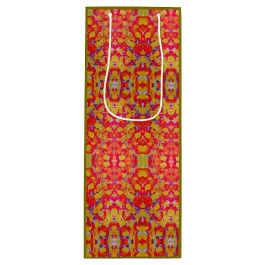 Abstracte Kunst 8 Wijn Cadeautas (Voorkant)