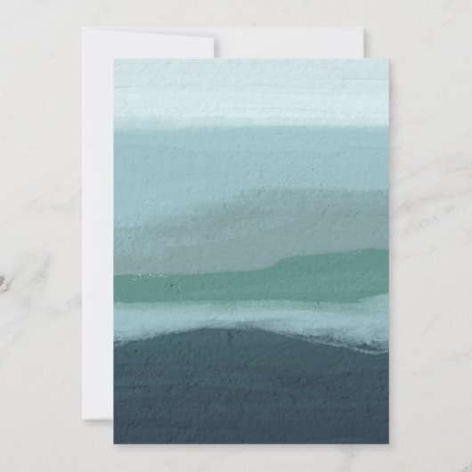 Abstracte kunst aan de kust kaart (Achterkant)