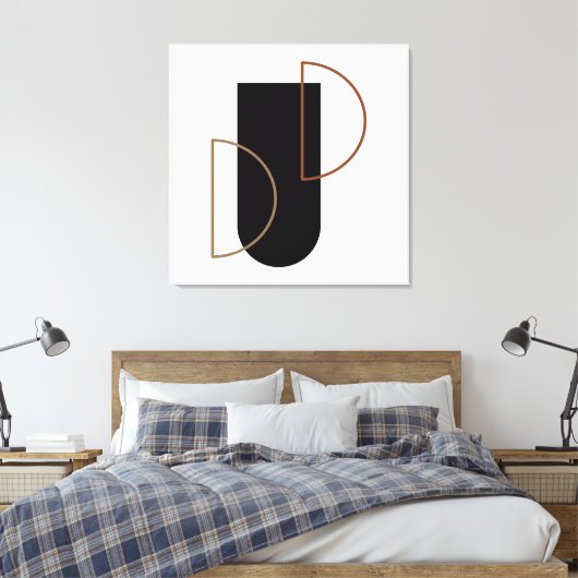 Abstracte kunst aan de muur canvas afdruk (Insitu (Slaapkamer))