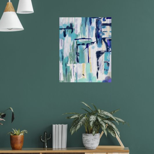 Abstracte kunst aan de muur poster (Woonkamer 1)