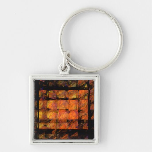 Abstracte kunst aan de muur sleutelhanger (Voorkant)
