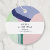 Abstracte Kunst Aangepaste Foto Kerstcadeau Vakant Bedankjes Labels (Voorkant)