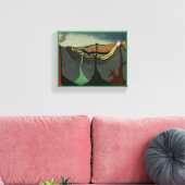 Abstracte kunst aarde vulkaan canvas afdruk (Insitu (Woonkamer))