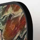Abstracte kunst aardetinten patroon pickleball paddle (Links Detail)