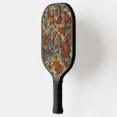 Abstracte kunst aardetinten patroon pickleball paddle (Links)