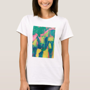 Abstracte kunst Abstra: groen en roze Abstract sch T-shirt