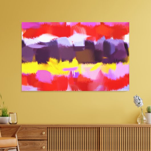 Abstracte kunst | Abstract schilderen 2 Canvas Afdruk (Insitu (Woonkamer))
