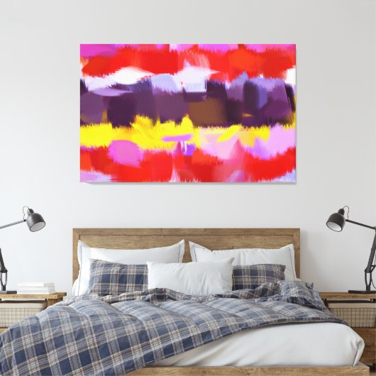 Abstracte kunst | Abstract schilderen 2 Canvas Afdruk (Insitu (Slaapkamer))