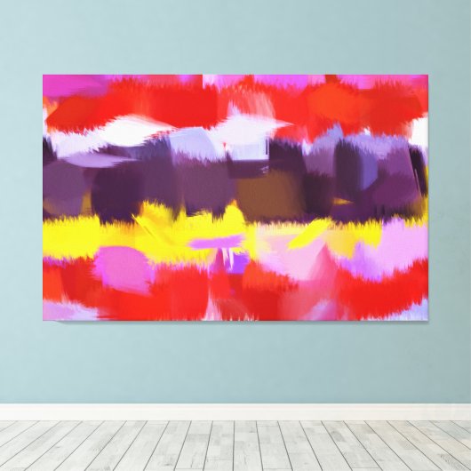 Abstracte kunst | Abstract schilderen 2 Canvas Afdruk (Insitu (Houten vloer))