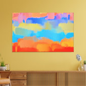 Abstracte kunst | Abstract schilderen 4 Canvas Afdruk (Insitu (Woonkamer))