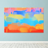 Abstracte kunst | Abstract schilderen 4 Canvas Afdruk (Insitu (Houten vloer))