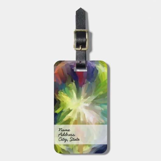 Abstracte kunst | Abstract schilderen 9 Bagagelabel (Voorkant verticaal)