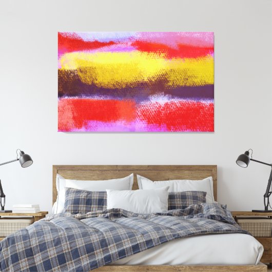 Abstracte kunst | Abstract schilderen Canvas Afdruk (Insitu (Slaapkamer))