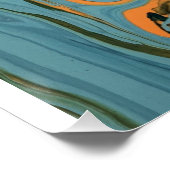 Abstracte kunst, abstracte penseelstreek perfect poster (Hoek)
