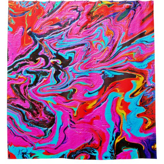 Abstracte kunst, achtergrond, handschilderingen, v douchegordijn (Voorkant)