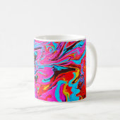 Abstracte kunst, achtergrond, handschilderingen, v koffiemok (Voorkant rechts)
