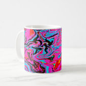 Abstracte kunst, achtergrond, handschilderingen, v koffiemok (Voorkant links)