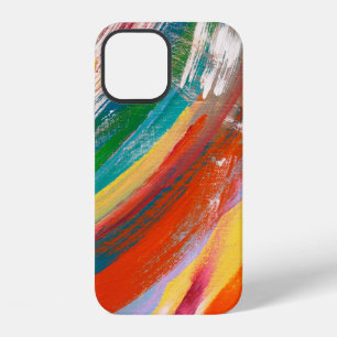Abstracte kunst achtergrond olieverf penseelstreke iPhone 12 hoesje
