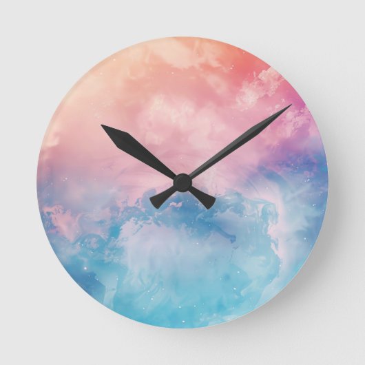 Abstracte kunst achtergrond wallpaper ronde klok (Voorkant)