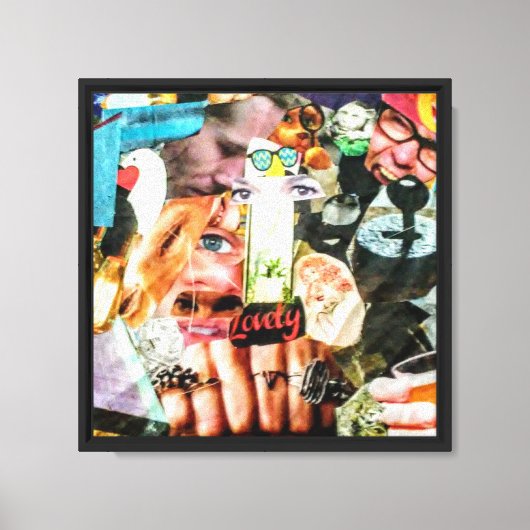 Abstracte kunst afbeelding opgerekt canvas print (Voorkant)