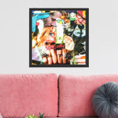 Abstracte kunst afbeelding opgerekt canvas print (Insitu (Woonkamer))