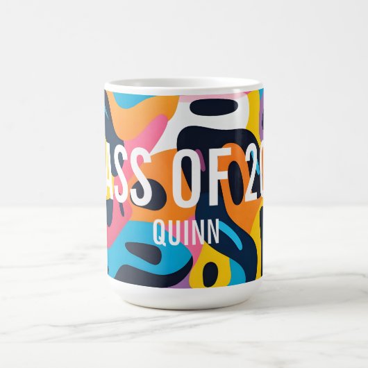 Abstracte kunst Afstuderen klasse van 2025 Custom Koffiemok (Center)