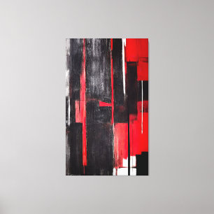 Abstracte kunst - Agressief 002 Canvas Afdruk