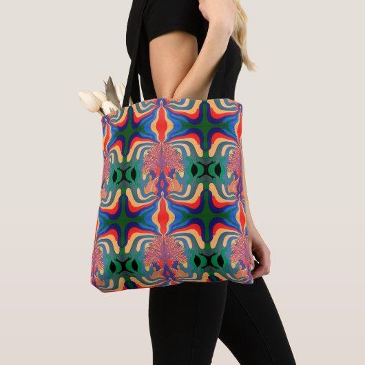 Abstracte kunst All over print Schouder Canvas tas (Dichtbij)