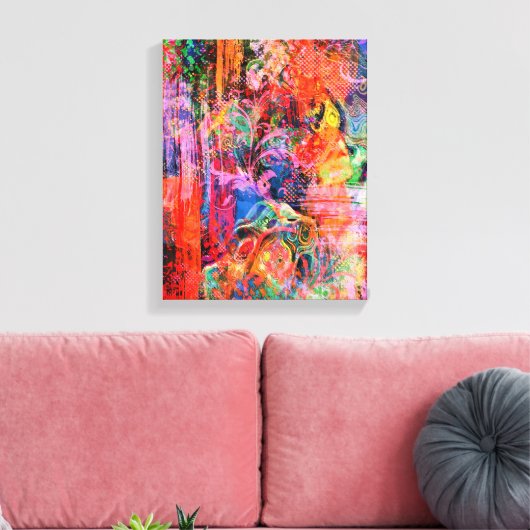 Abstracte kunst Alles over texturen Canvas Afdruk (Insitu (Woonkamer))