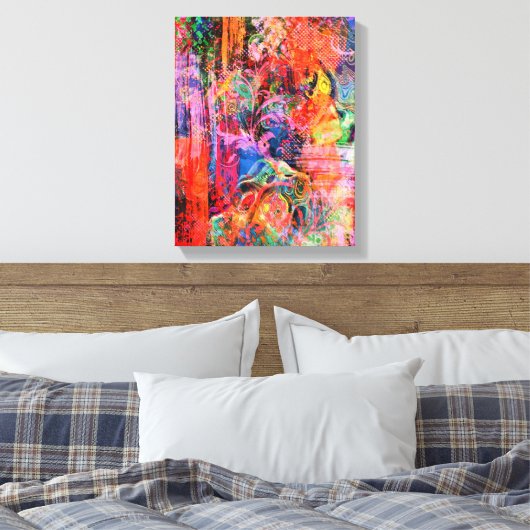 Abstracte kunst Alles over texturen Canvas Afdruk (Insitu (Slaapkamer))