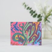 abstracte kunst "Als één" Briefkaart (Staand voorkant)