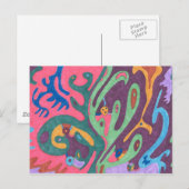 abstracte kunst "Als één" Briefkaart (Voorkant / Achterkant)
