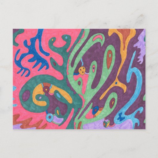 abstracte kunst "Als één" Briefkaart (Voorkant)
