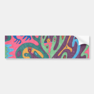 abstracte kunst "Als één" Bumpersticker